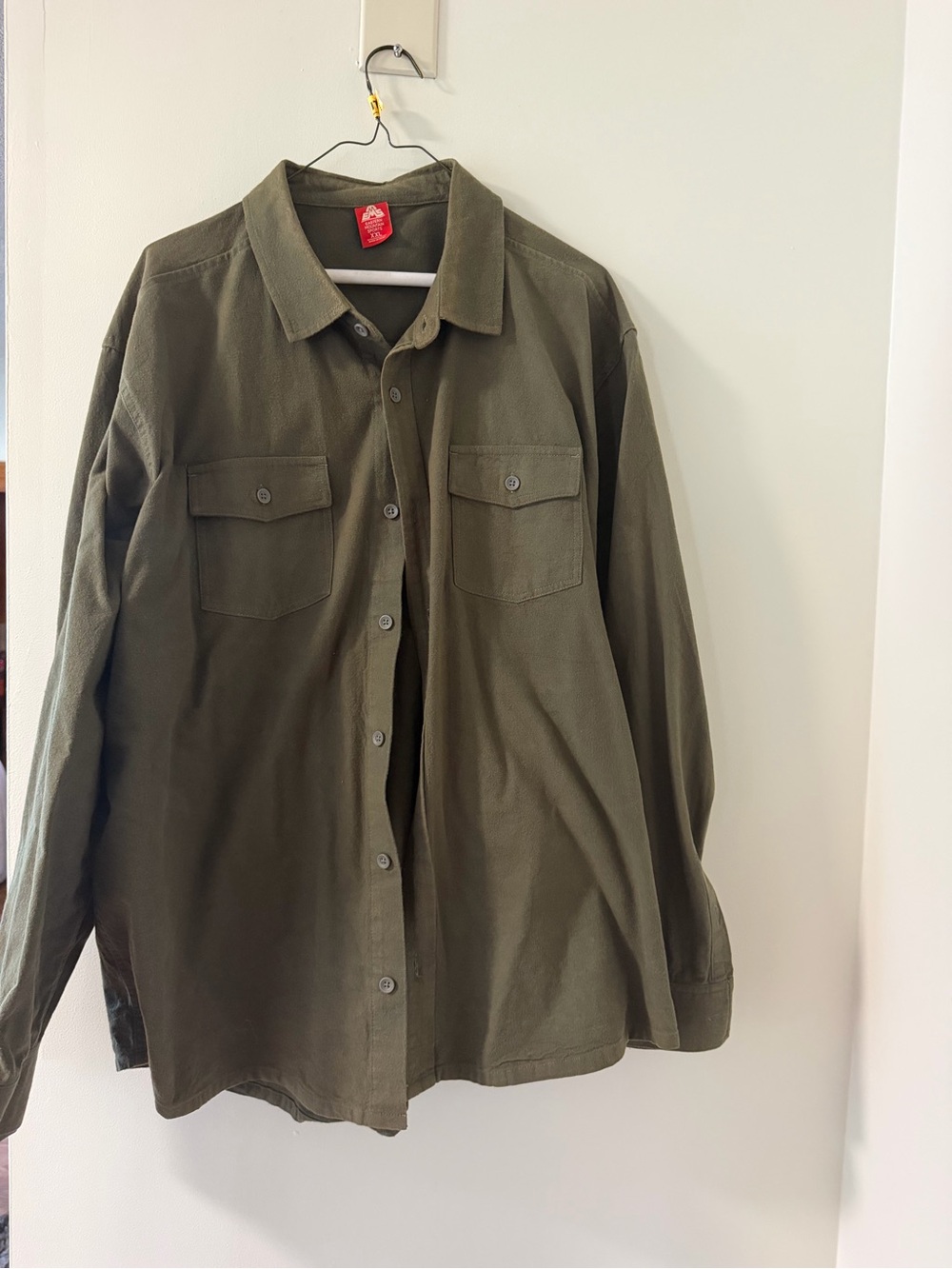 Eastern Mountain Sports Flannel Olive Green Shirt Jacket